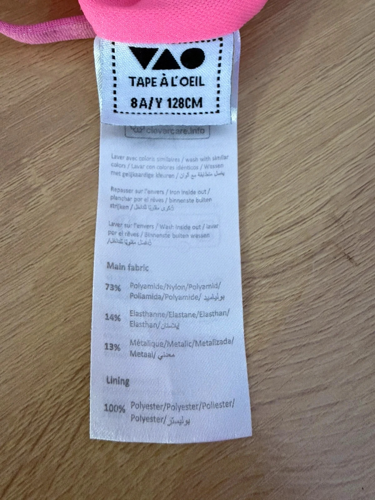 Zwembroek voor meisjes, Tape à l'üeil maat acht jaar – photo 5